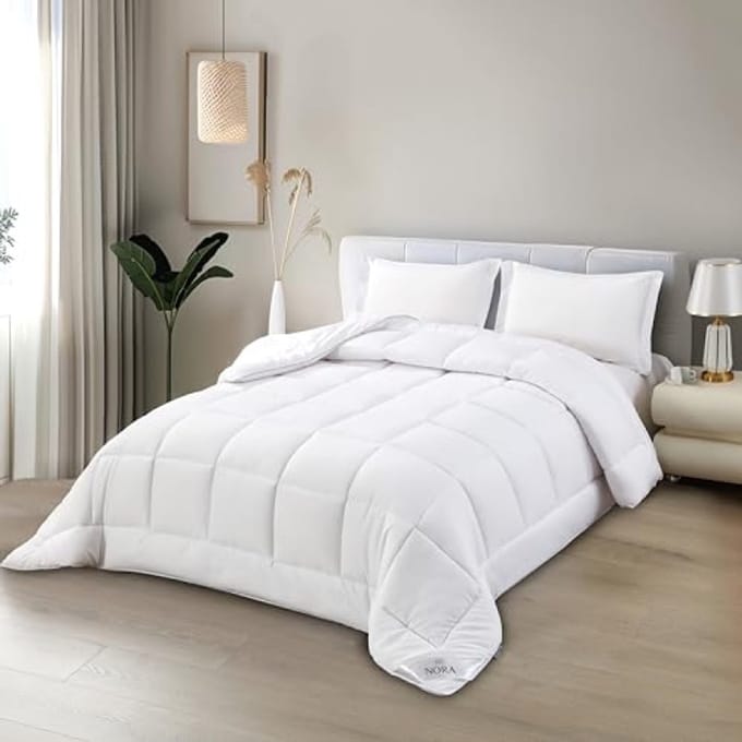 Winterdekbed 240x220 cm - Warmtegraad 4.5/5 - 400 g/m² 3D-kwaliteit - Mijtdicht & antibacterieel - Oeko-Tex gecertificeerd - Wit