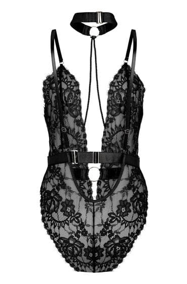 Hunkemöller Private Brandy body open crotch Zwart