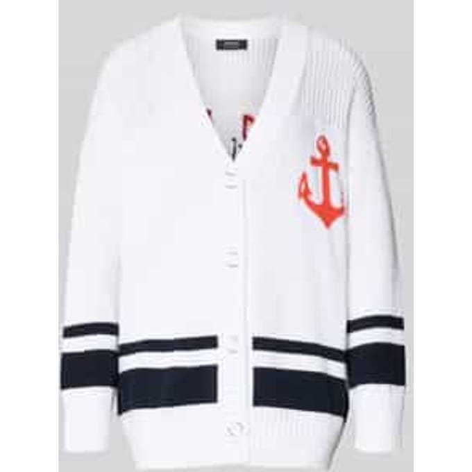 Cardigan met overlappende schouders en V-hals