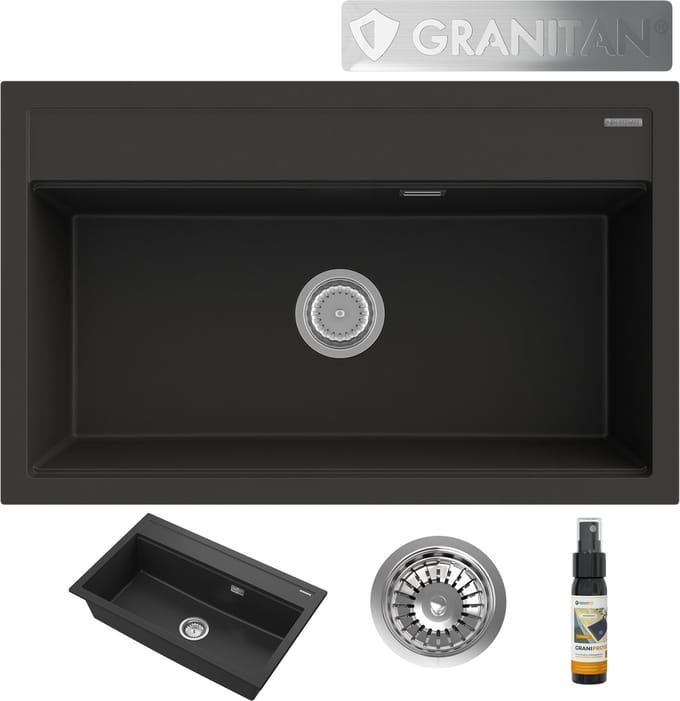 ASTI Granieten Spoelbak met Sifon - Complete Set