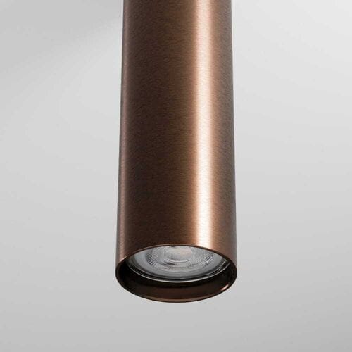 2x Canopus bronzo m by LUSENZ - Cilindervormige opbouwspot in met geborsteld bronzen coating