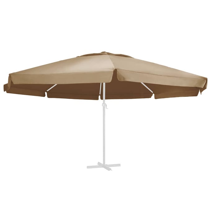 vidaXL - Vervangingsdoek - voor - parasol - 610 - cm - taupe
