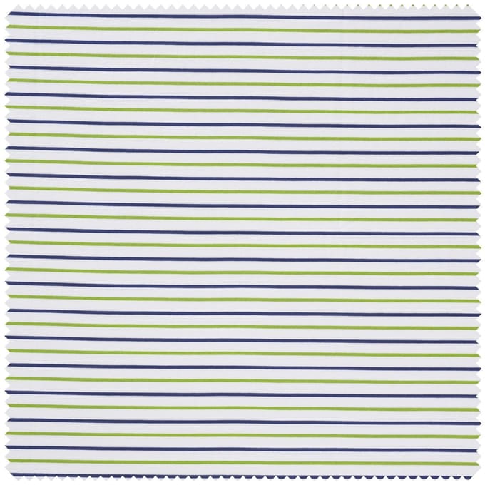 Jersey stof "Strepen tweekleurig" - Blauw-Groen