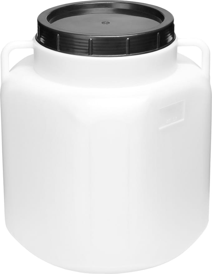 Garronda 40L - Plastic Vat BPA-vrij - Vierkant vat en Container met Deksel – Wit – GD-STE-BarrelP