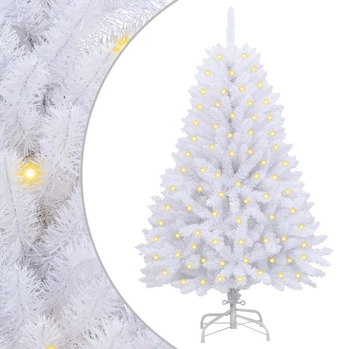 vidaXL - Kunstkerstboom - 150 - LED's - PVC - en - Staal - Wit