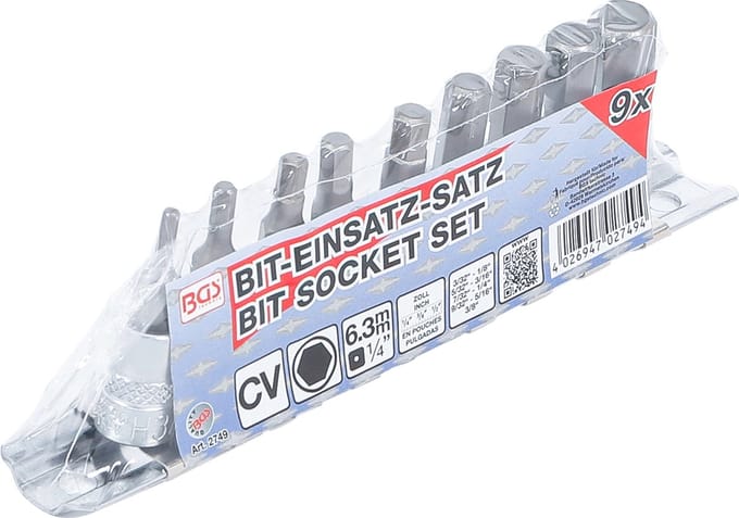 BGS Dopsleutelbitset 1/4 INBUS 3/32 - 3/8 inches 9 delig