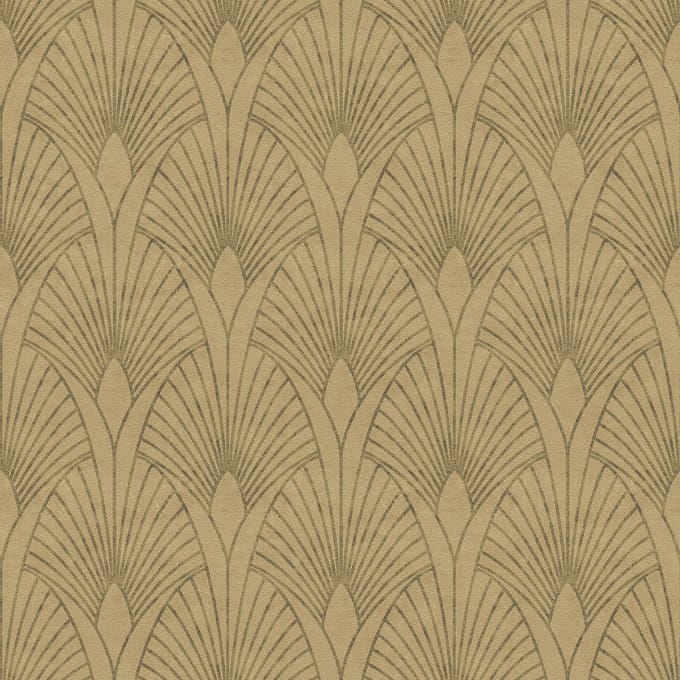 Exclusief luxe behang Profhome 374272-GU vliesbehang licht gestructureerd design mat goud beige bruin 5,33 m2