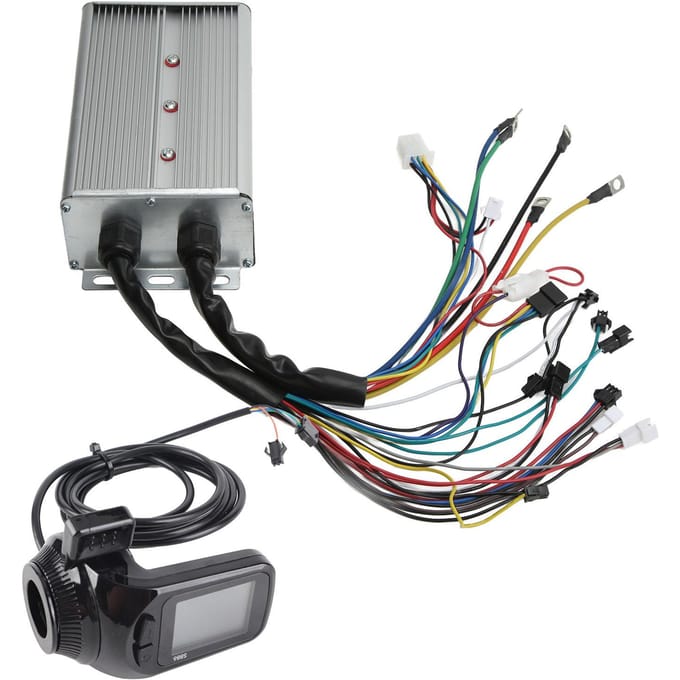 Kit Contrôleur Brushless 48V 60V 1500W Écran LCD Vélo Électrique Scooter Contrôleur Brushless gray