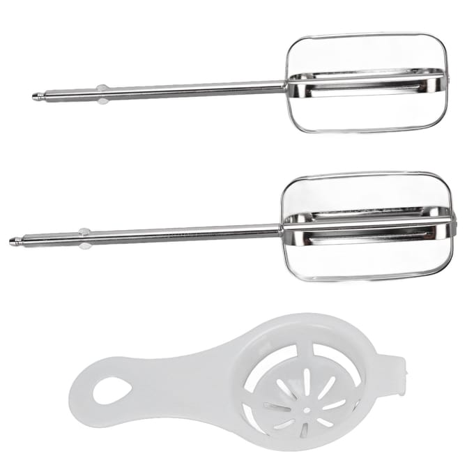 Elektrische Handmixer Opzetstukken Roestvrij Staal Gemakkelijk Schoonmaken Multifunctionele Handmixer Klopper white