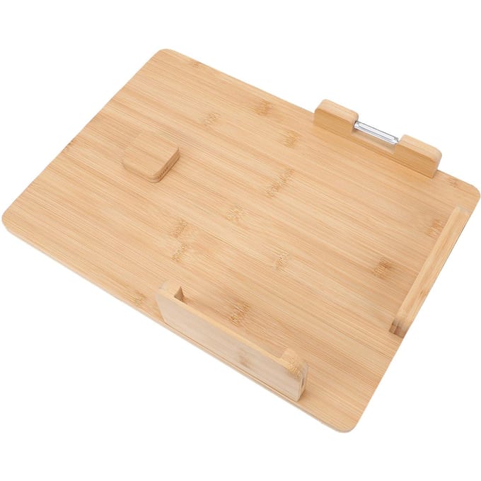 Eenhands Snijplank Bamboehout Multifunctioneel Keukengereedschap met Broodstop voor Thuisgebruik beige