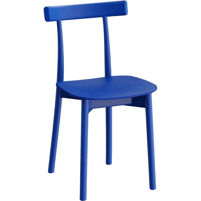 NINE Skinny Wooden Stoel - blue