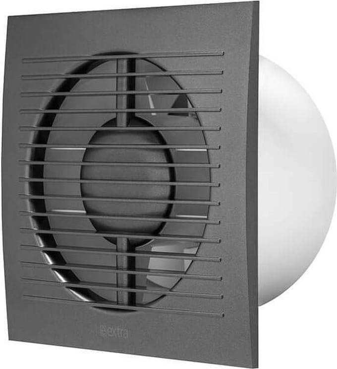 Badkamerventilator 100 mm ANTRACIET met timer en vochtsensor EE100HTA
