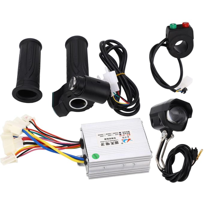 Elektrische Fiets Controller Stuurset Gevoelige Bediening Scooter Geborstelde Controller Kit met black