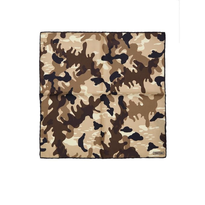 Tom Ford Beige Zijden Zakdoek