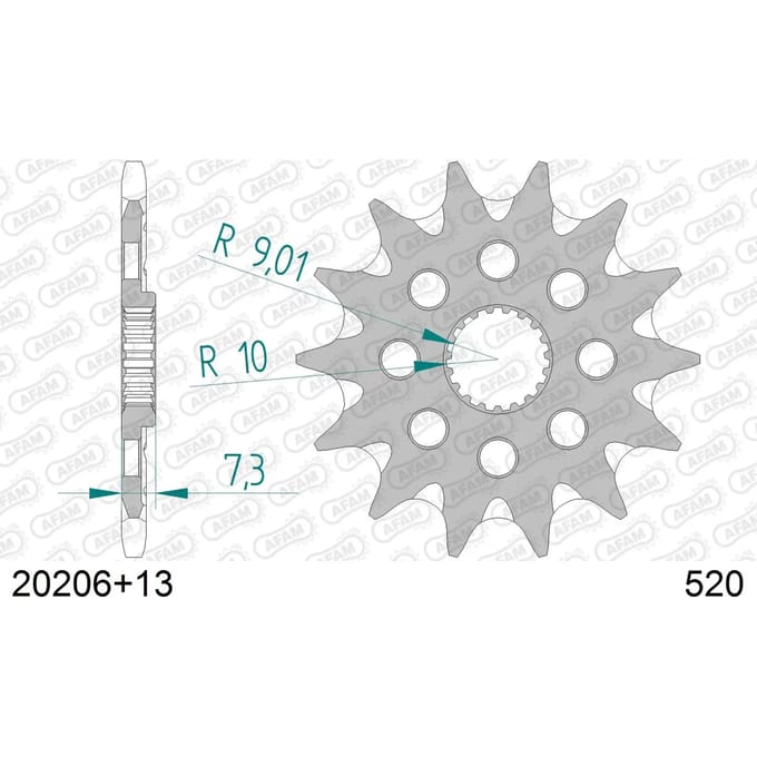 Tandwiel Afam 520 13 dents