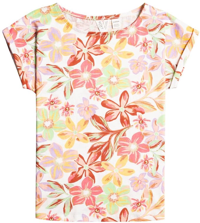 Roxy African Sunset T-shirt Met Korte Mouwen Wit 14 Years Meisje