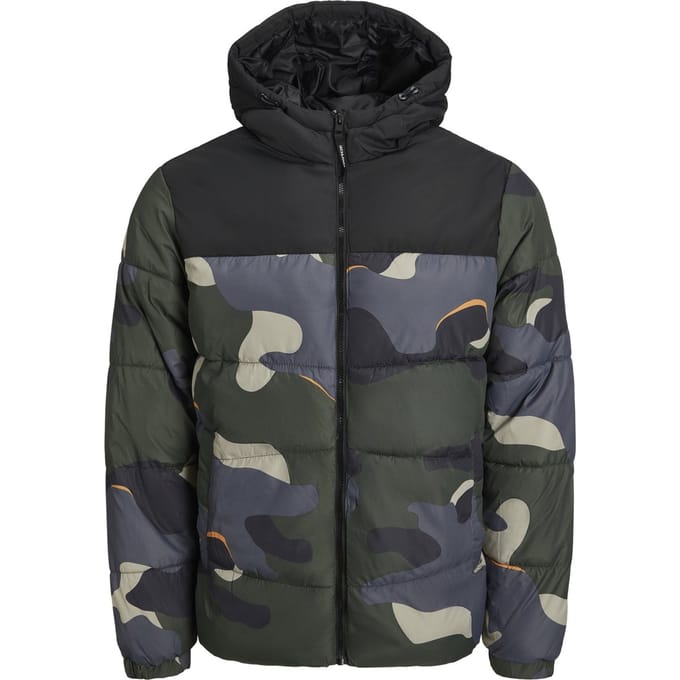 JACK&JONES - maat M- JJCHILI PUFFER HOOD Heren Jas