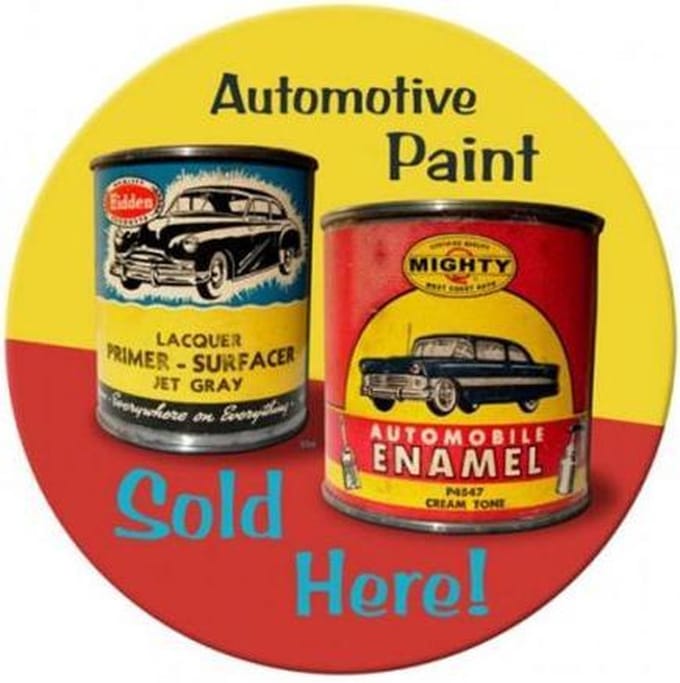 Automotive Paint Zwaar Metalen Bord 35 cm