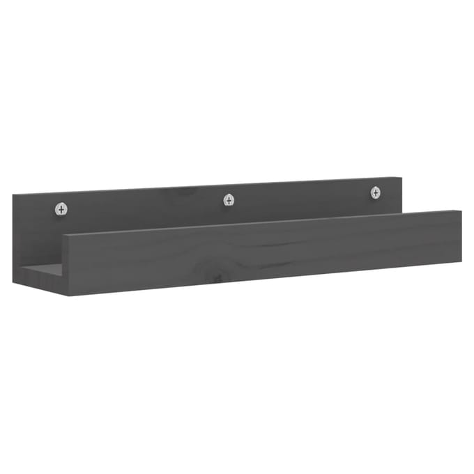 vidaXL - Wandschappen - 2 - st - 50x12x9 - cm - massief - grenenhout - grijs