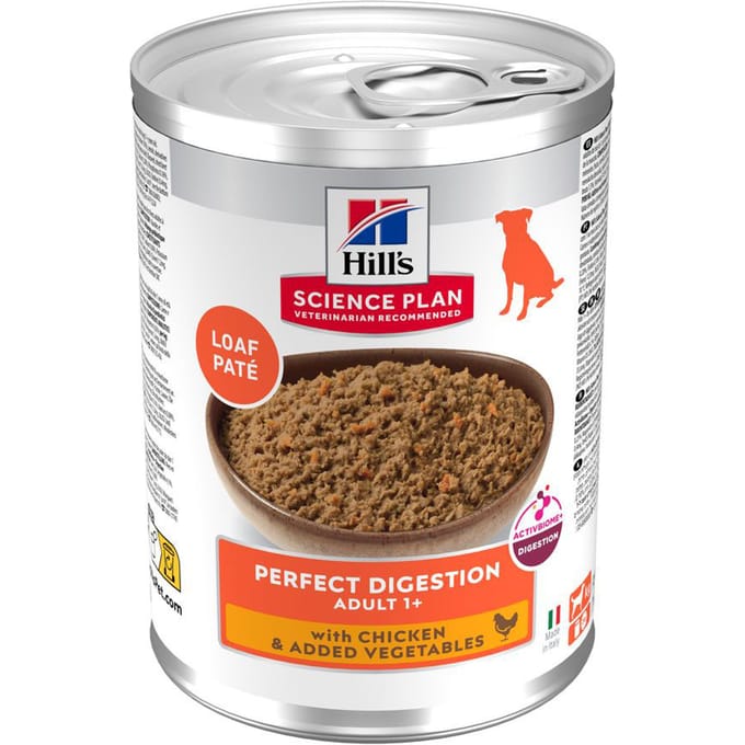 12x363g Adult Perfect Digestion met Kip Hill's Science Plan Hondenvoer