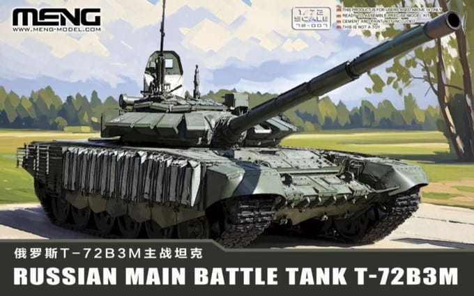 Meng Model Modelbouwpakket Militaire voertuigen - MENG 72007 T-72B3M - Moderne Russische Gevechtstank Plastic - 1:72 - Modelbouw