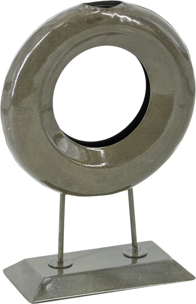 Metalen ornament donut olive