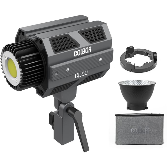 COLBOR CL60 Compact Studio LED lumière vidéo 65W photographie lumière de remplissage 2700K6500K variable CRI97 + US Plug gray