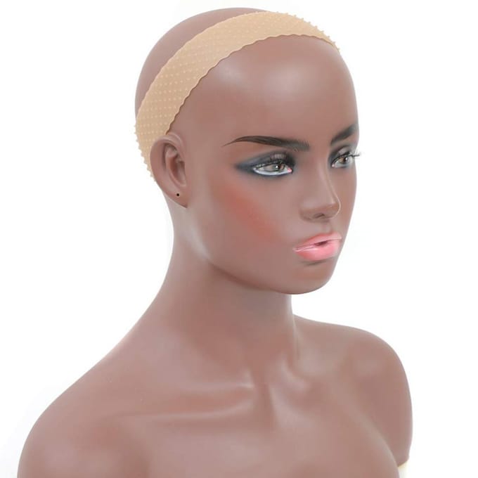 Bandeau de Perruque en Silicone Confortable Antidérapant Bandeau de Maintien de Perruque beige