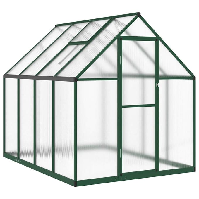 vidaXL - Tuinkas - met - basisframe - 224x169x195 - cm - aluminium - groen