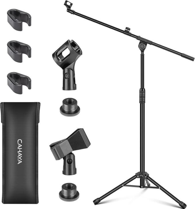 Tripod Boom Microfoonstandaard met Scherm