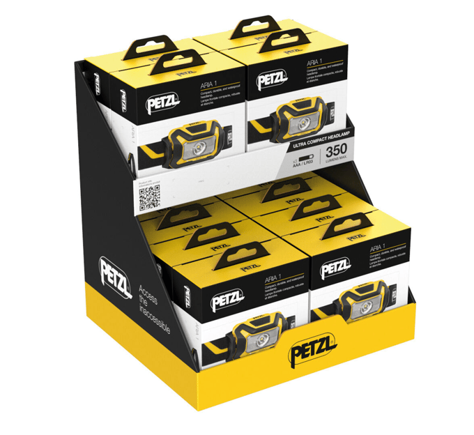 Petzl Display Box - ARIA 1 hoofdlampen (4 stuks)