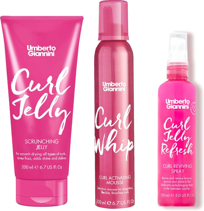 Umberto Giannini Curl Jelly - Haarstyling Set - Gel, Mousse & Refresh Spray - Voor Krullend Haar - Anti-Pluis & Definitie