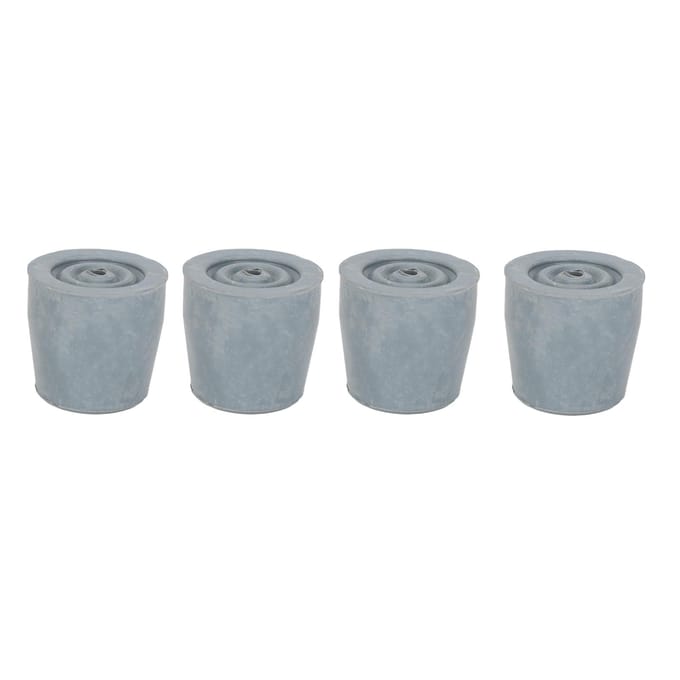 10 stuks Rubberen Krukdop Set Professionele Grijze Wandelstok Walker Dop Vervangingsaccessoire 1,1 Inch black