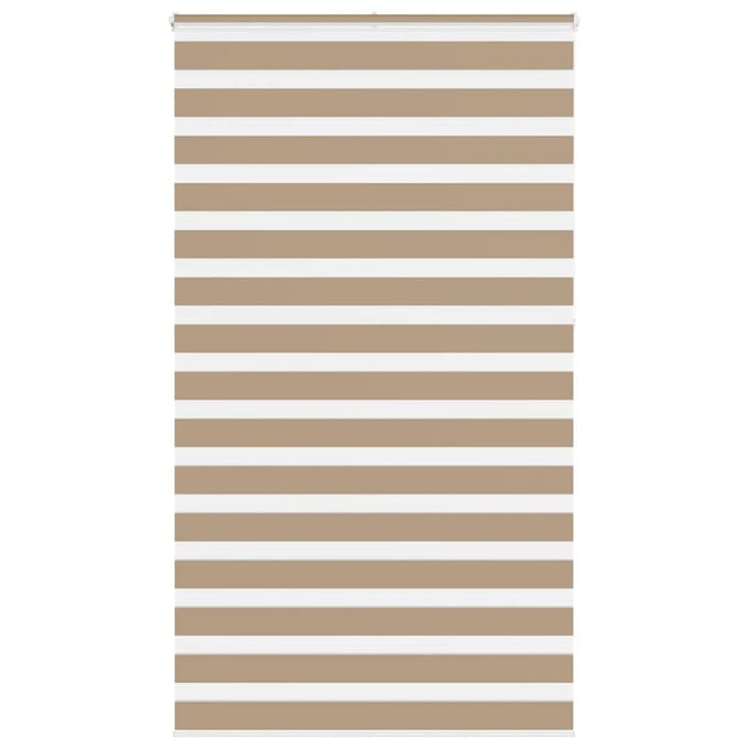 vidaXL - Zebra - Blind - 130x230 - cm - stofbreedte - 125,9 - cm - polyester - zandbruin
