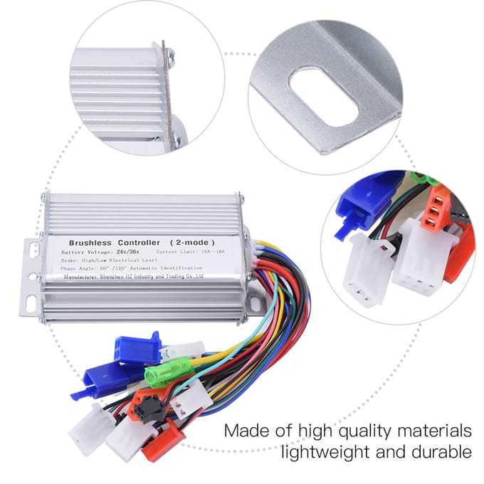 350W Elektrische Fiets Borstelloze Snelheidsmotor Controller voor Elektrische Scooter24V36V white