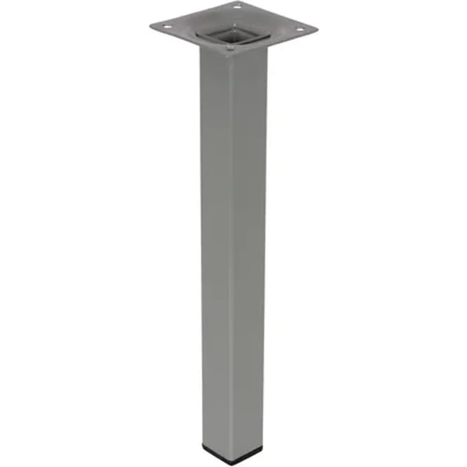 Duraline Meubelpoot Vierkant Staal 2,5x2,5x25cm Grijs