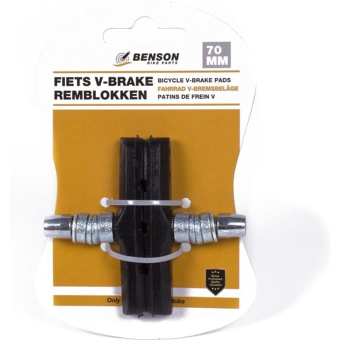 Benson V-remblokken - 70 mm - Inbus - per paar - zwart