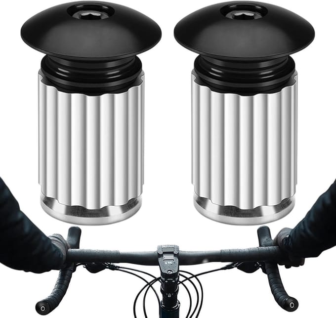 Fiets Stuurdoppen - Handvat Eindkappen - Verbeterde Grip - Aluminium Legering - Standaard Diameter - Zwart