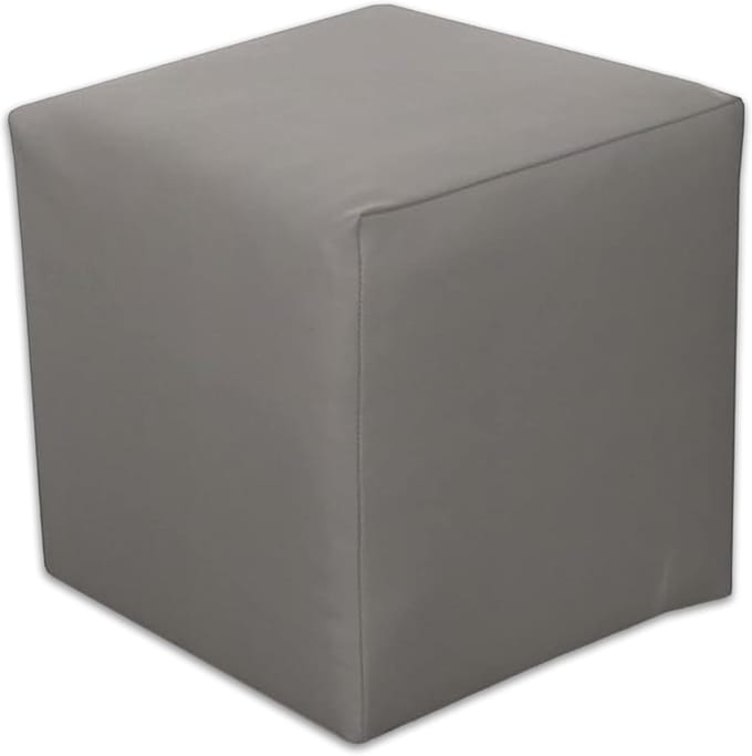 Zitkruk - Poef Voetenbank - Extra Zitten - Robuuste Constructie - 40x40x40 cm - Grijs