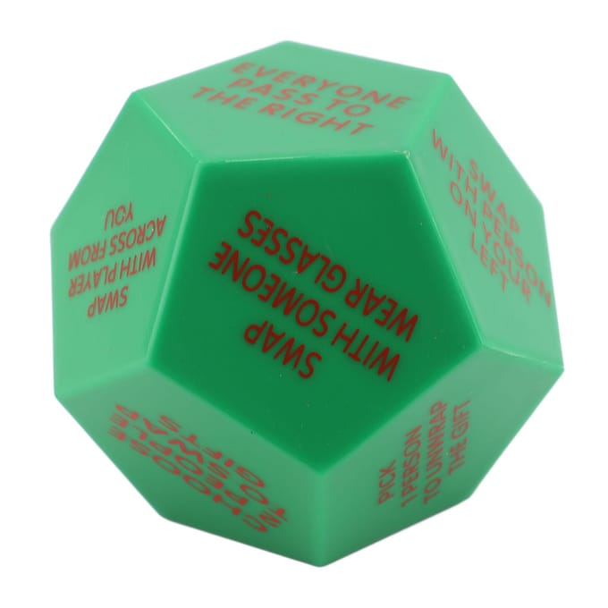 Cadeau Uitwisseling Dobbelstenen 12 Verschillende Zijden Plastic Kerstcadeau Uitwisseling Dobbelstenen voor Vakantiefeest green