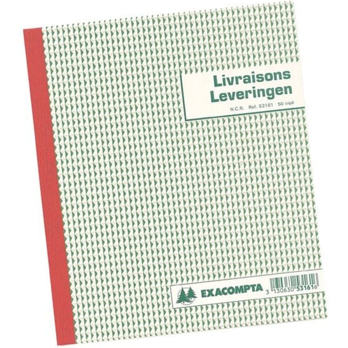 Exacompta leveringen | ft 21 x 18 cm | tripli (50 x 3 vel) | tweetalig (NL/FR)