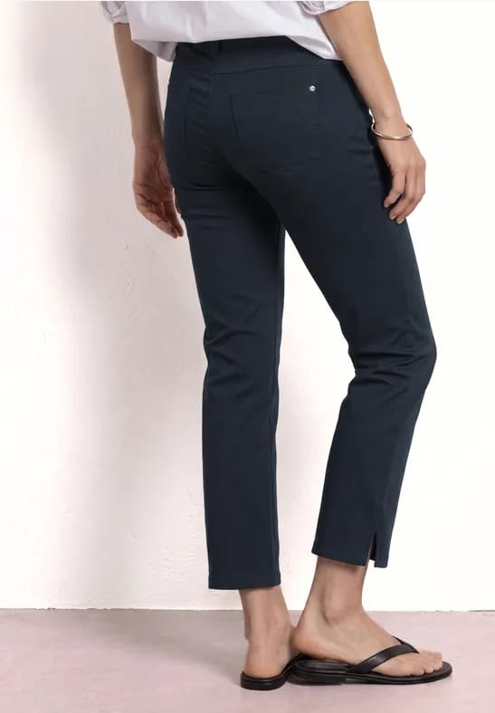 3/4 broek met flared pijpen in casual pasvorm