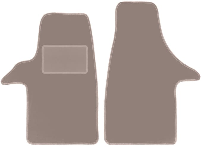 Beige veloursmatten voor: Volkswagen Transporter T5 bestelwagen (2003-2015)