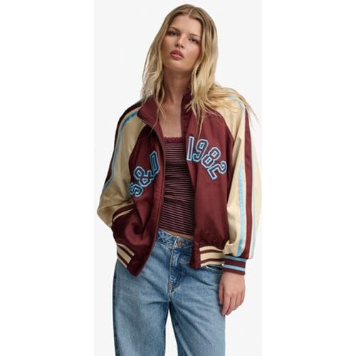 Superdry Suika Track Jacket Red Grootte: 36