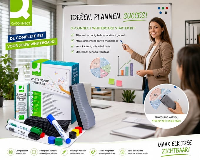 Q-CONNECT whiteboard starter kit