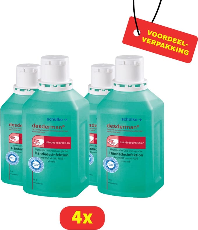 Desderman Handdesinfectie - 4 x 100 ml - Voordeelverpakking