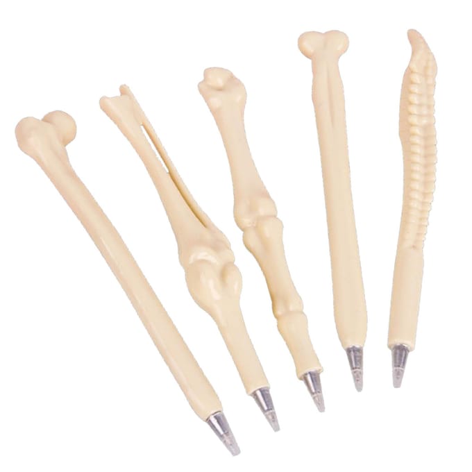 5 Stuks Balpen Prachtige Botvorm Soepel Schrijven Comfortabele Grip Balpen beige