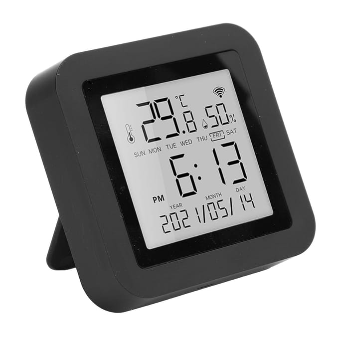 Digitale Hygrometer Thermometer LCD Backlit Display Gegevensopslag Slimme Temperatuur Vochtigheidsmeter white