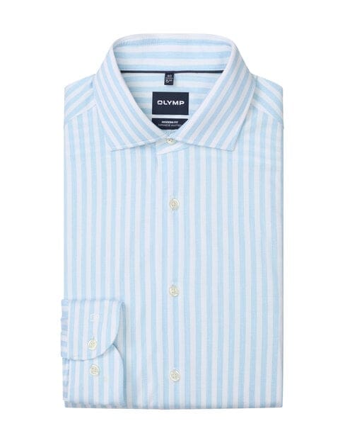 OLYMP Smart Business Overhemd, Modern Fit, Royal Kent, Bleu