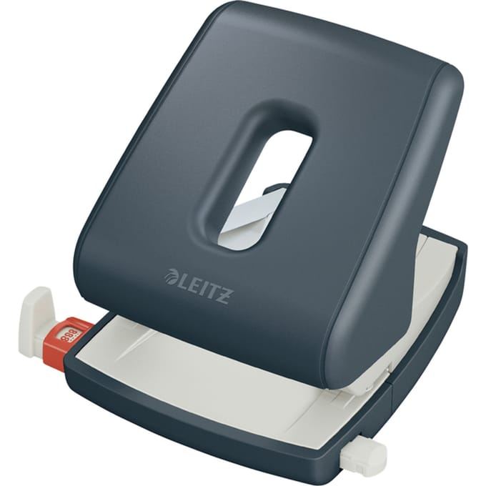 Leitz Cosy Perforator 2-Gaats - Perforeert Tot 30 Vel  - Ideaal voor Thuiskantoor/Thuiswerken - Fluweel Grijs